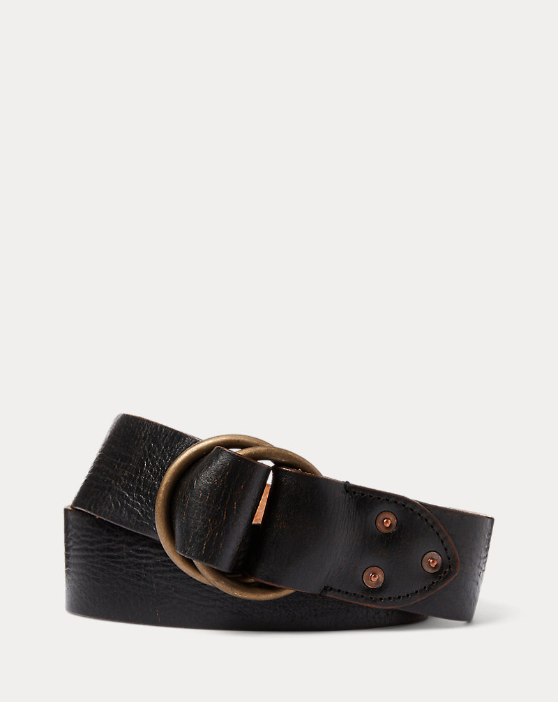Leather Double-O-Ring Belt RRL 1