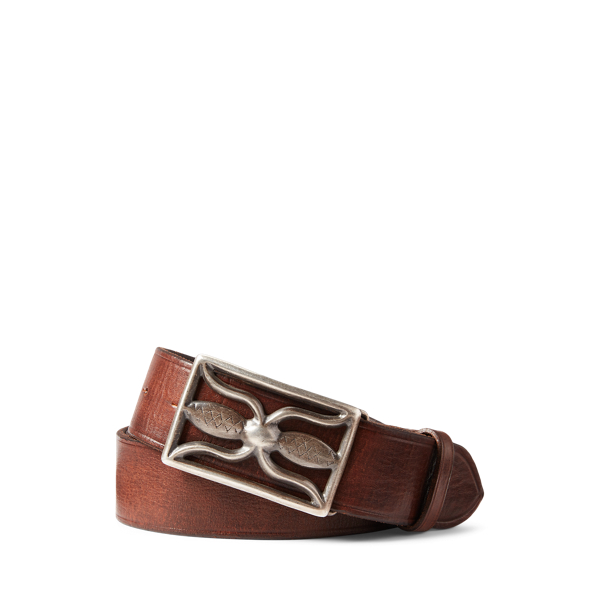 Polo Ralph Lauren Men's Roller-Buckle Suede Belt, Tan, 40