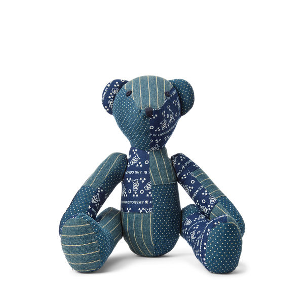 Limited-Edition Indigo Patchwork Bear