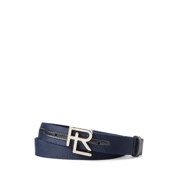 RL Leather-Trim Webbed Belt for Men, Ralph Lauren® UK