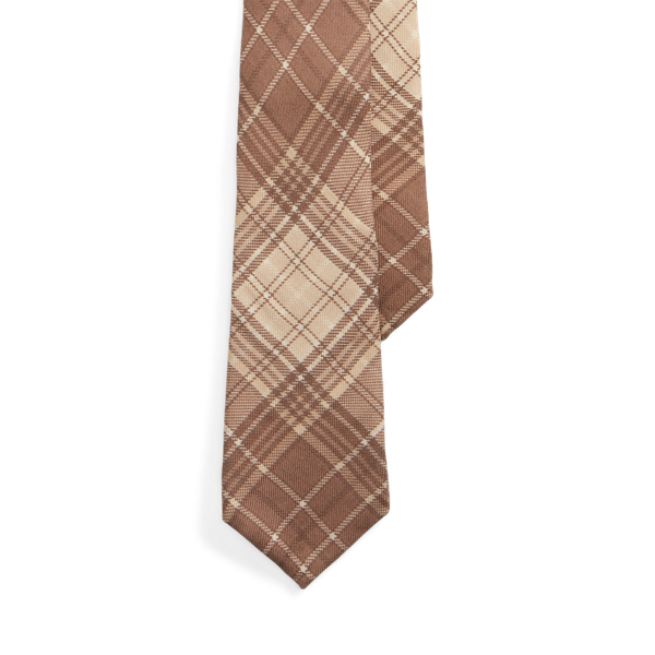 Tartan-Print Cashmere-Silk Tie