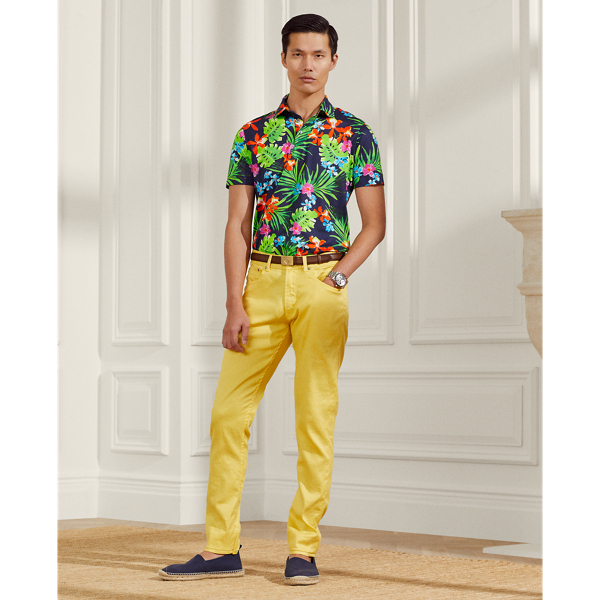 Slim Fit Linen-Cotton Stretch Jean