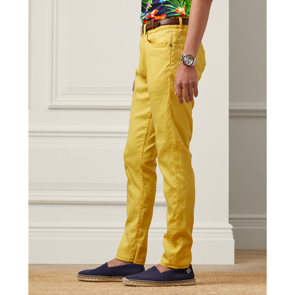 Purple Label Slim Fit Linen-Cotton Stretch Jean 4