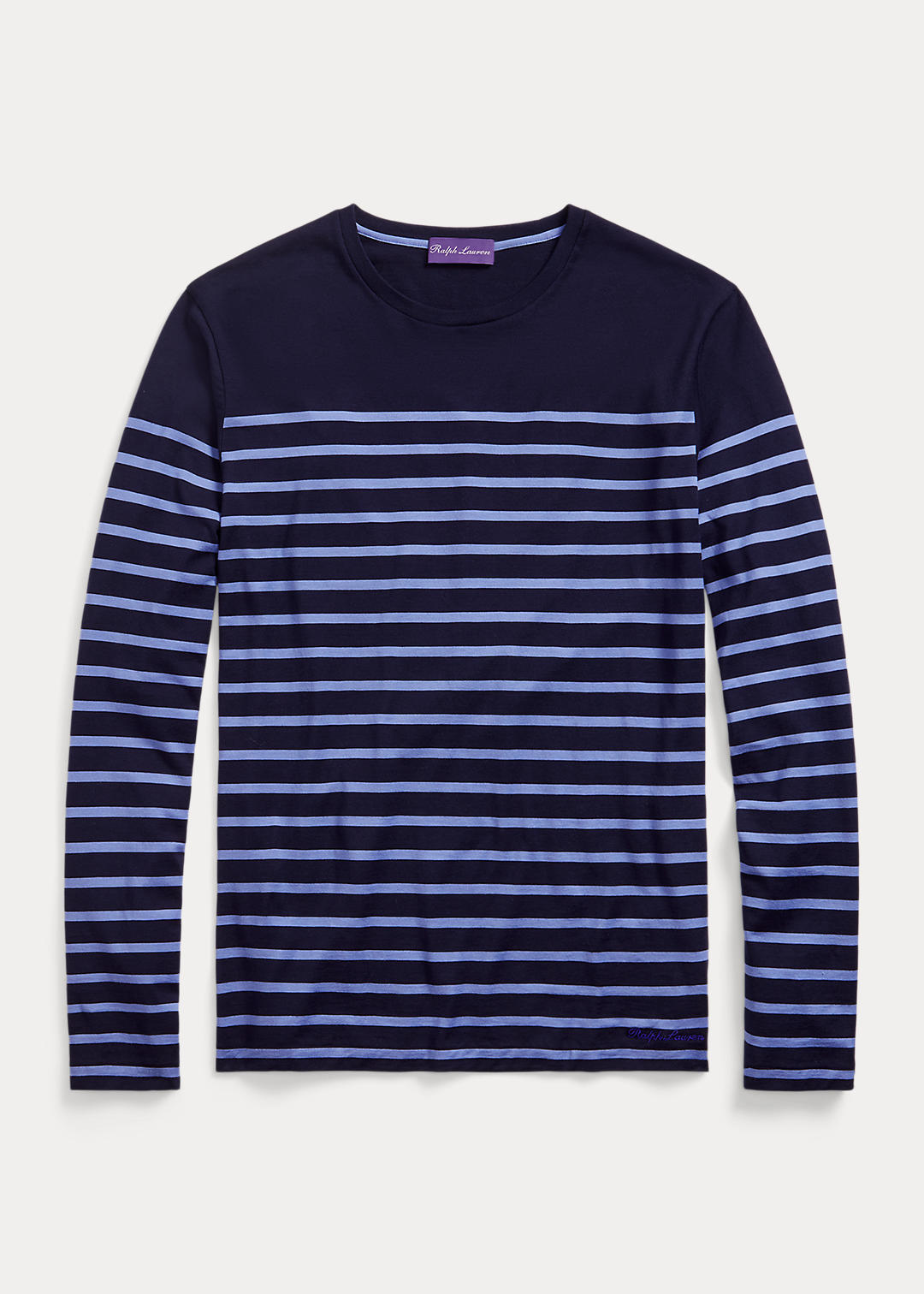 Purple Label Striped Lisle Long-Sleeve T-Shirt 2