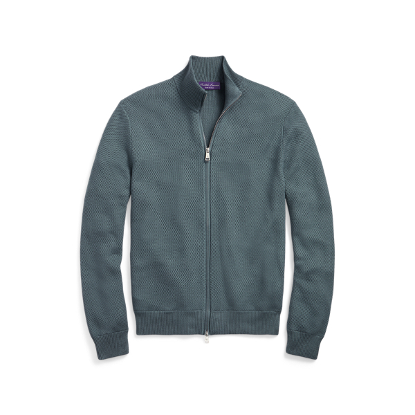 Silk-Cotton Full-Zip Jumper