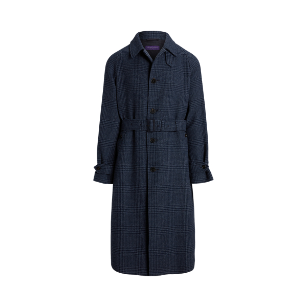 Tartan wool deals balmacaan topcoat