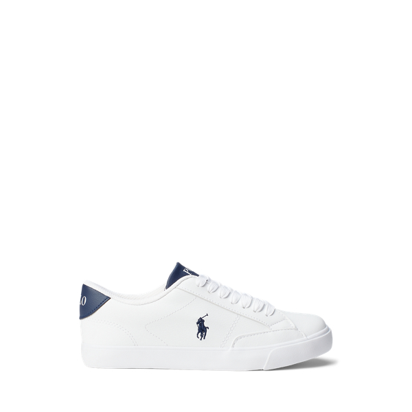 Theron Faux-Leather Low-Top Trainer