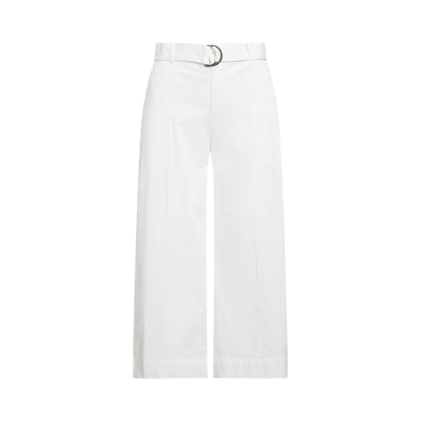 Micro-Sanded Twill Belted Wide-Leg Trouser