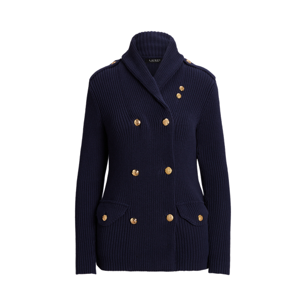 Double-Breasted Knit Coat