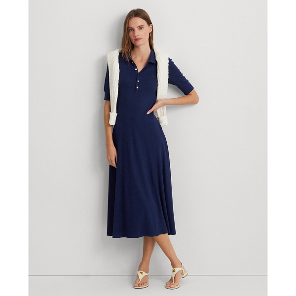 Cotton-Blend Polo Dress