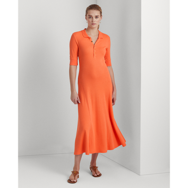 Cotton-Blend Polo Dress