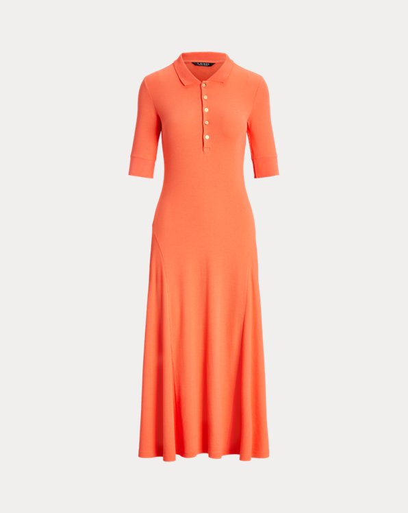 Cotton-Blend Polo Dress