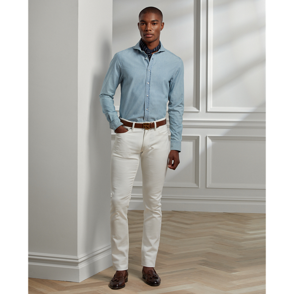 Men s White Designer Jeans Ralph Lauren UK