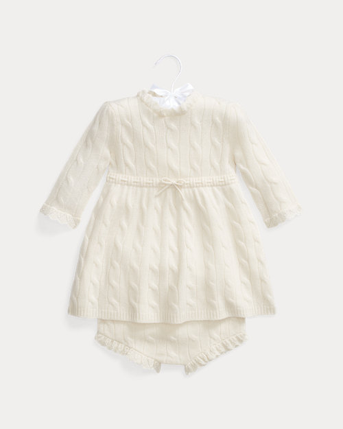 Cable Cashmere Sweater Dress & Bloomer