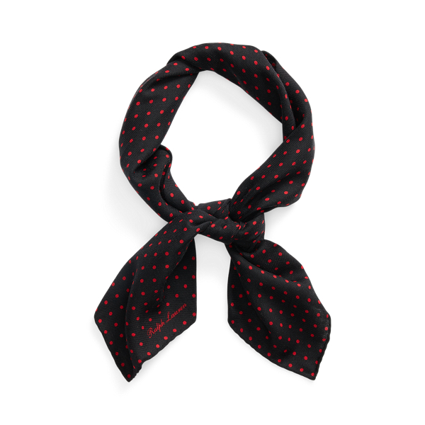 Polka-Dot Cashmere-Silk Neckerchief