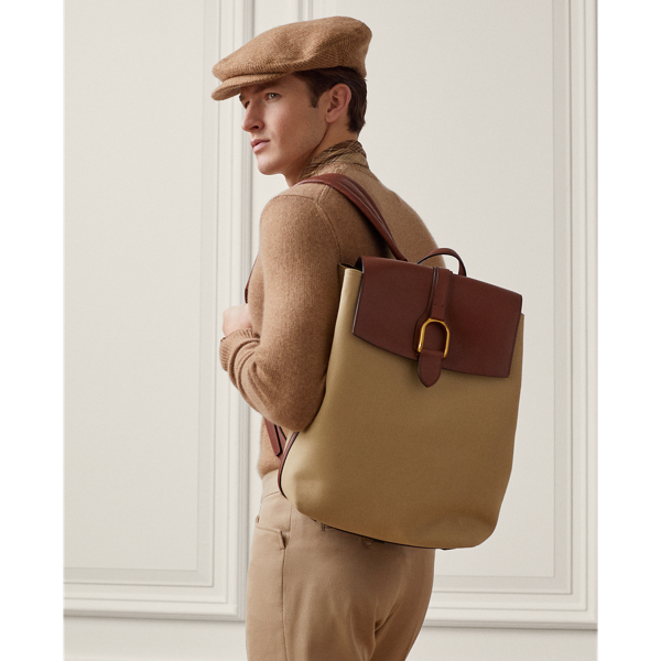 Welington Canvas and Calfskin Backpack