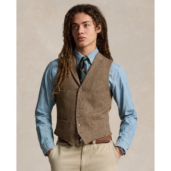 Herringbone Wool Waistcoat