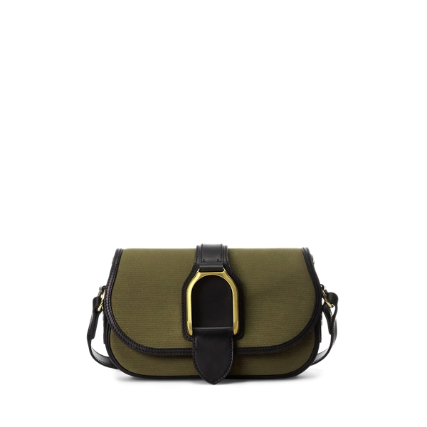 Welington Canvas & Calfskin Shoulder Bag for Women Ralph Lauren® UK