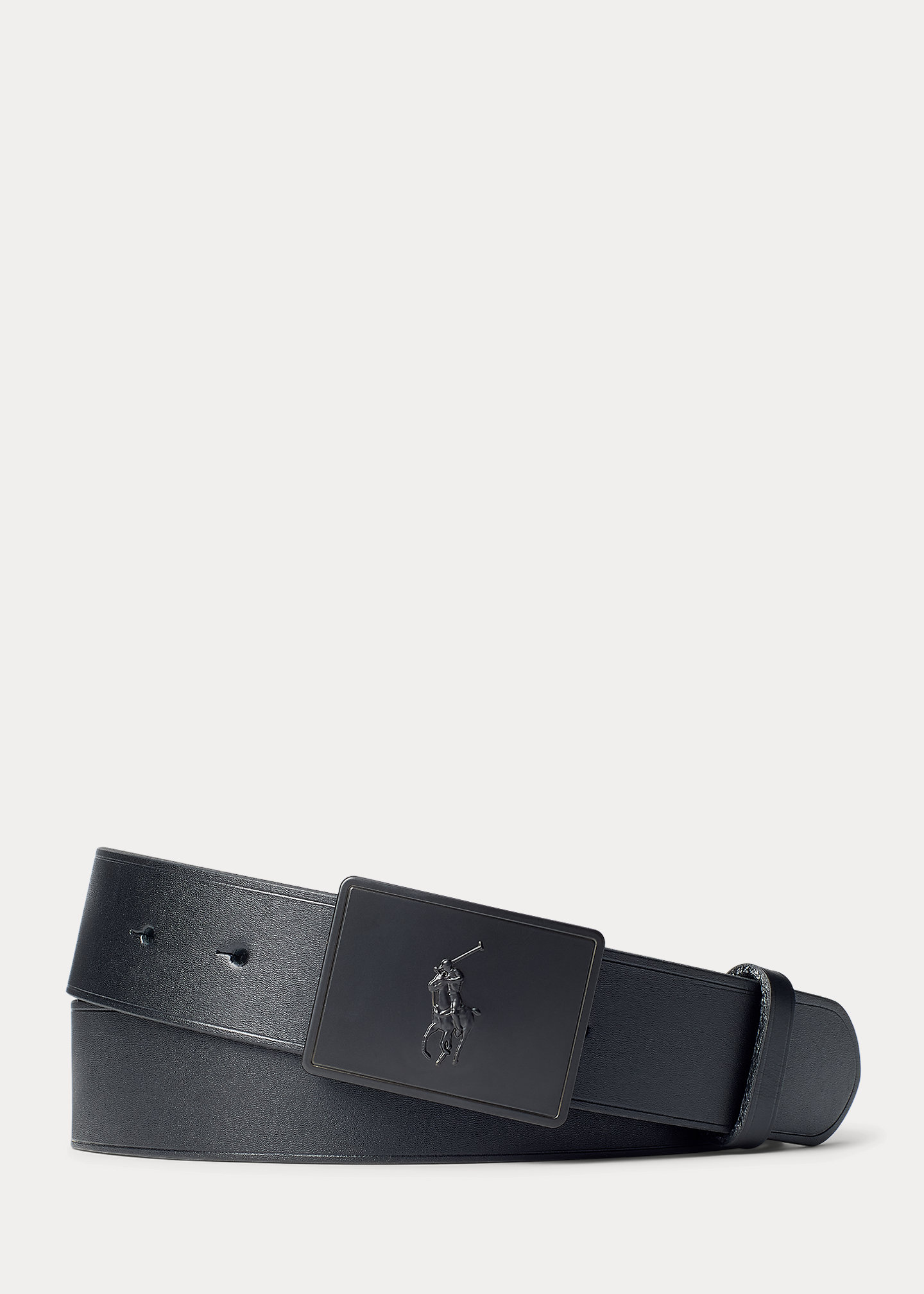 Pony Plaque Leather Belt