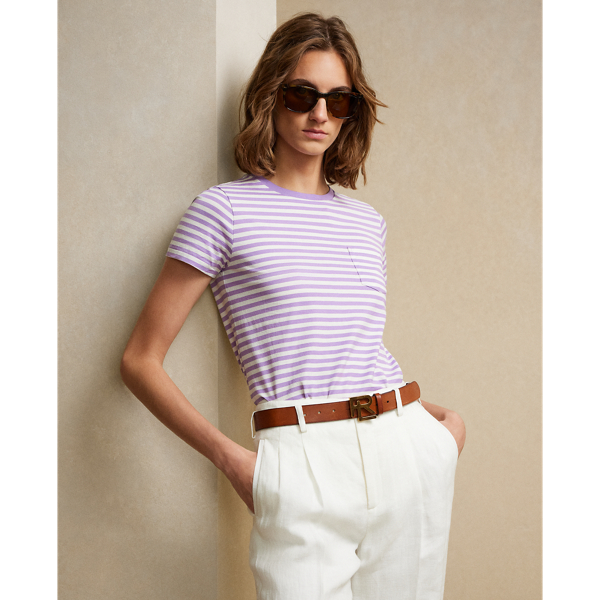 Striped Crewneck Pocket Tee