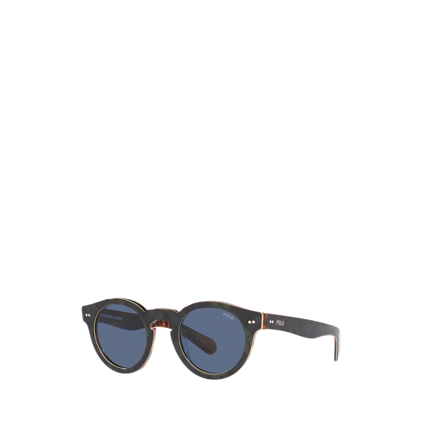 Plaid Panto Sunglasses