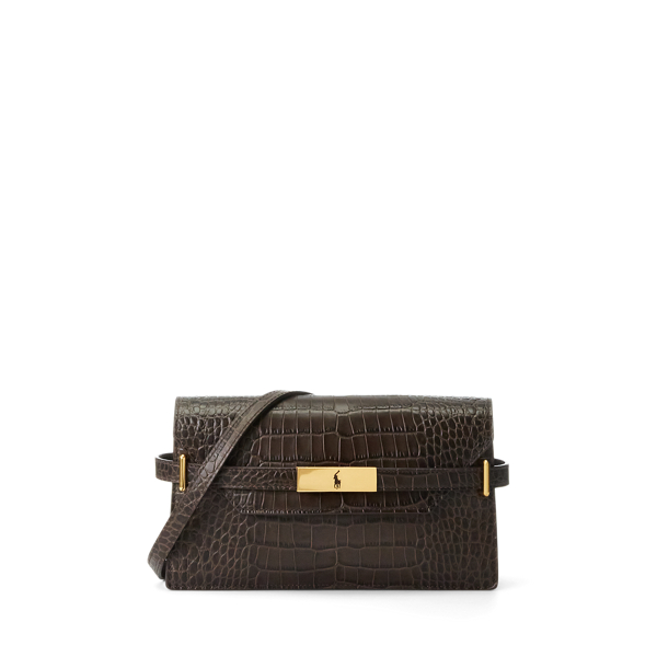 Polo ID Croc-Embossed Clutch