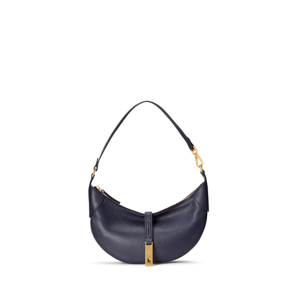 Women's Polo ID Mini Leather Shoulder Bag - Black