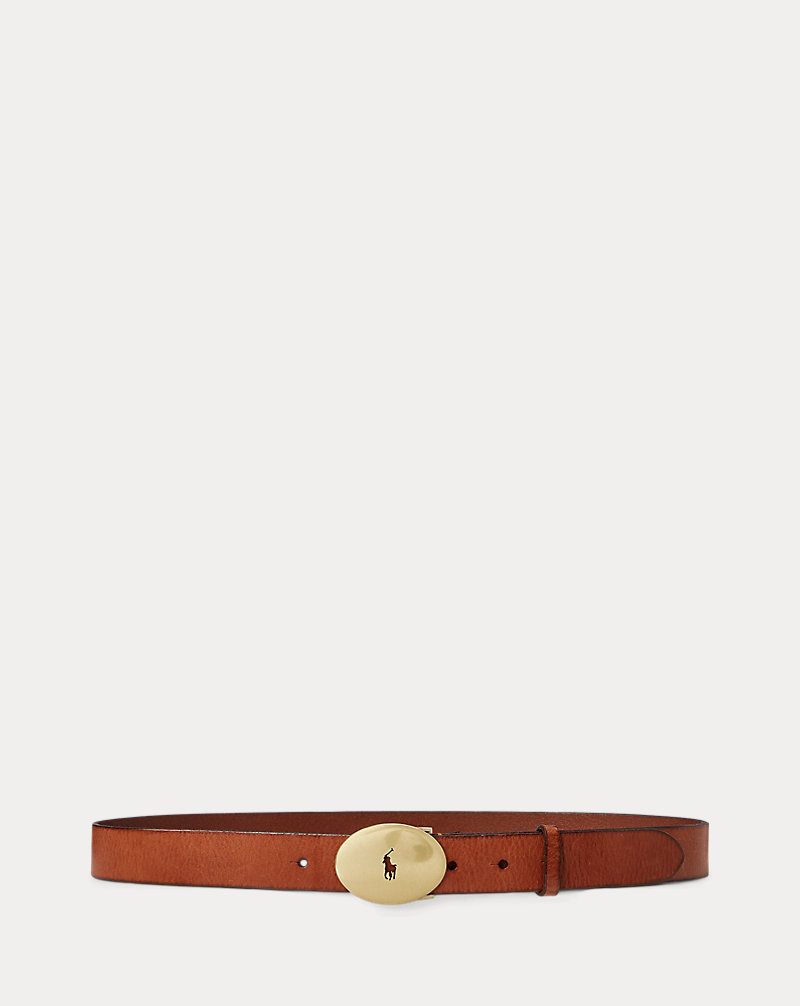 Cintura Polo ID vacchetta e fibbia ovale Polo Ralph Lauren 1