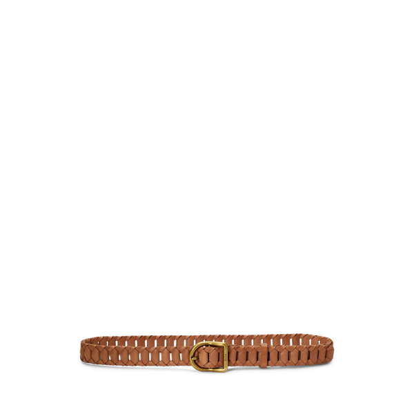 Ladder-Braided Leather Belt Polo Ralph Lauren 1