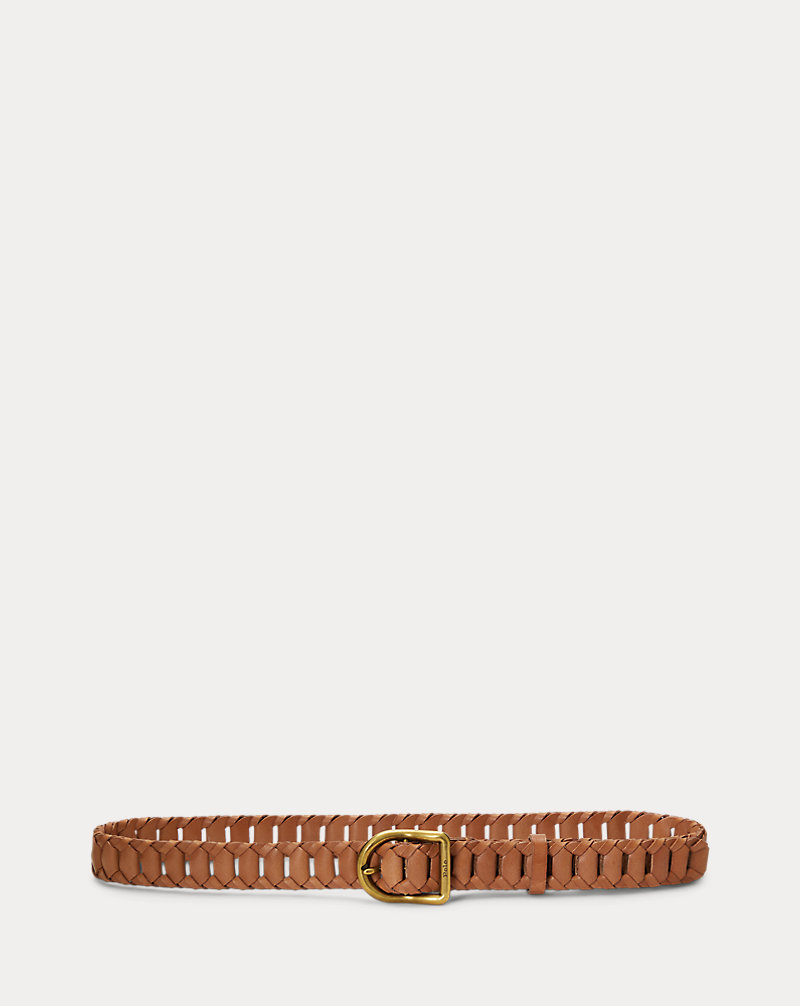 Ladder-Braided Leather Belt Polo Ralph Lauren 1