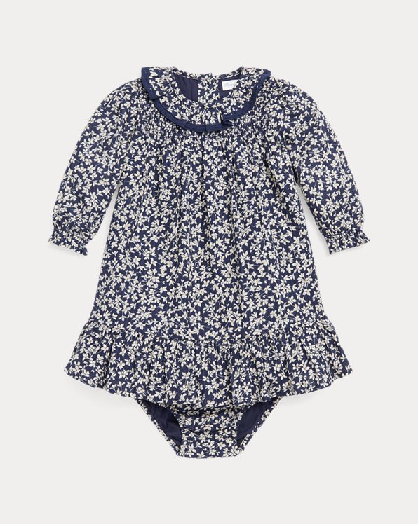 Floral Cotton Dobby Dress & Bloomer