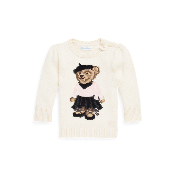 Polo Bear Cotton-Blend Jumper Baby Girl 1