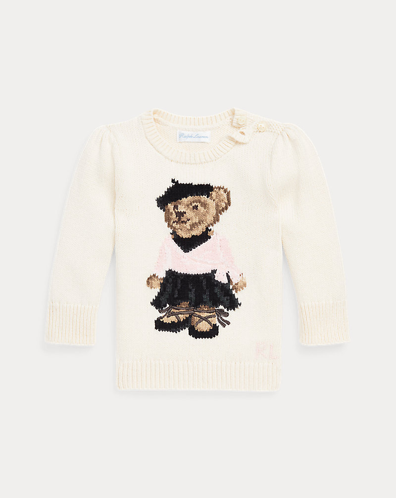 Polo Bear Cotton-Blend Jumper Baby Girl 1