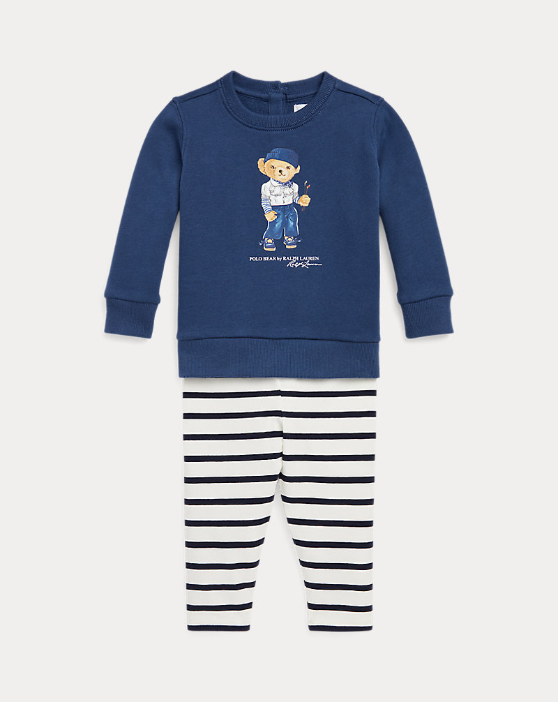 Polo Bear Sweatshirt &amp; Legging Set Baby Girl 1