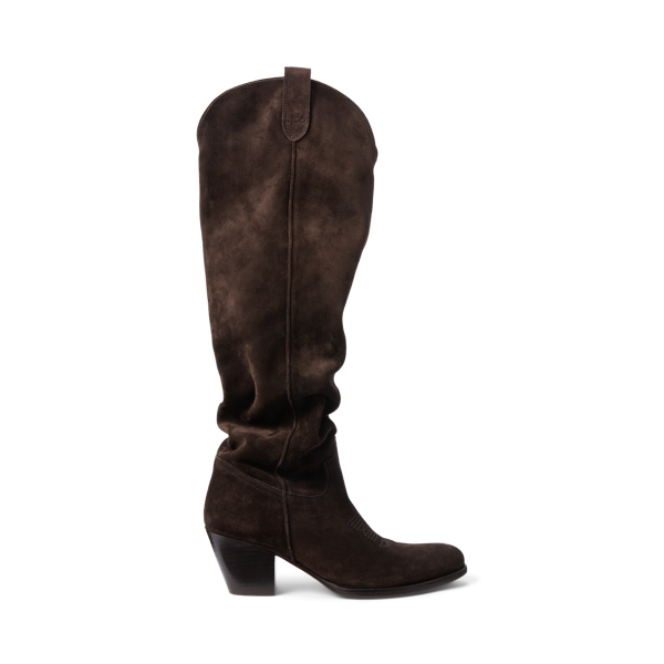 Suede Tall Western Boot Polo Ralph Lauren 1