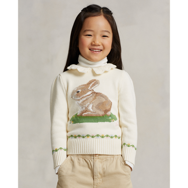Intarsia-Knit Bunny Jumper GIRLS 1.5–6.5 YEARS 1