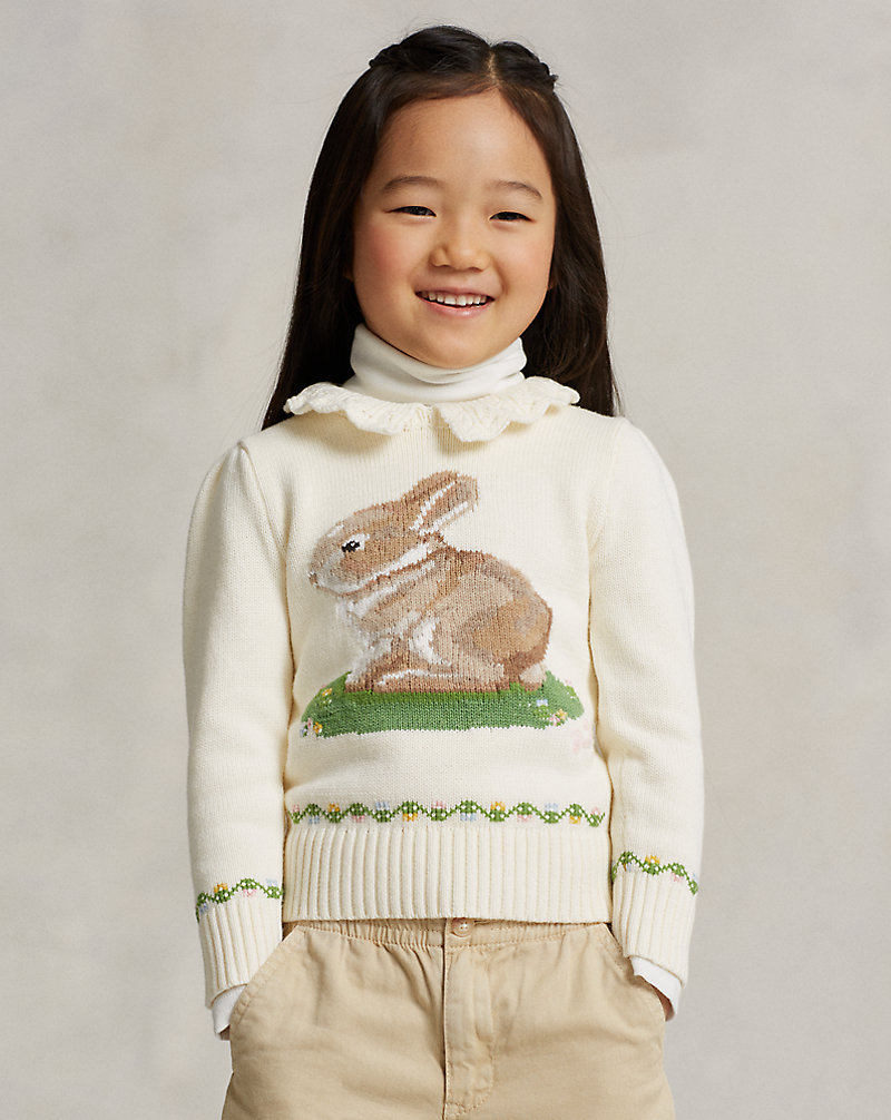 Intarsia-Knit Bunny Jumper GIRLS 1.5–6.5 YEARS 1