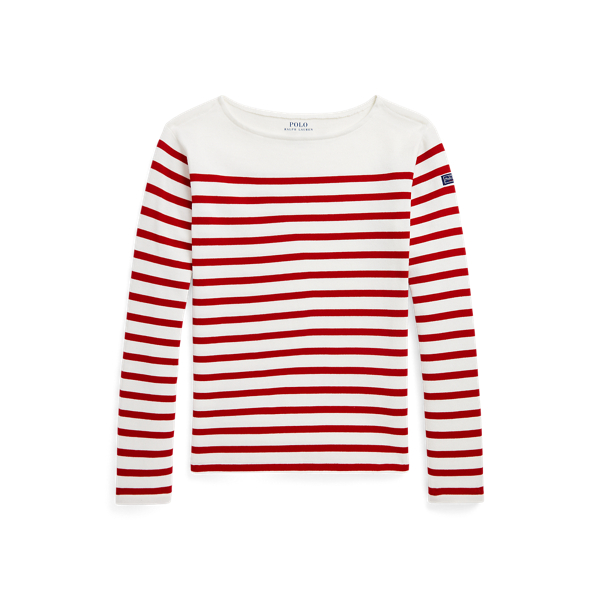Striped Cotton Jersey Top