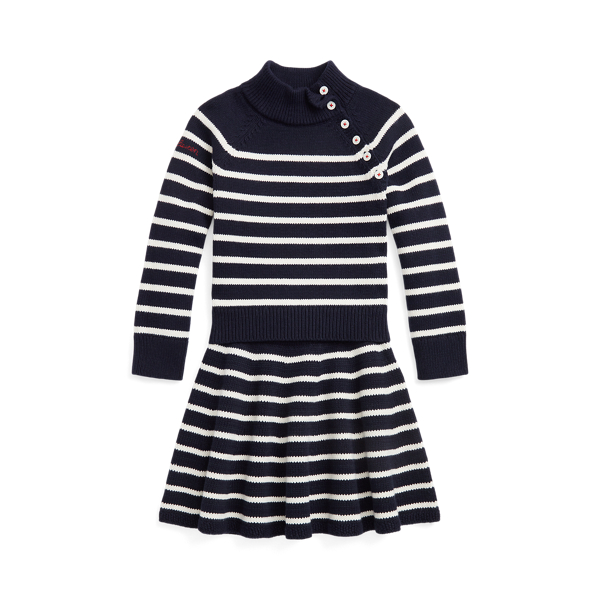 Striped Cotton Jumper &amp; Skirt Set GIRLS 1.5–6.5 YEARS 1