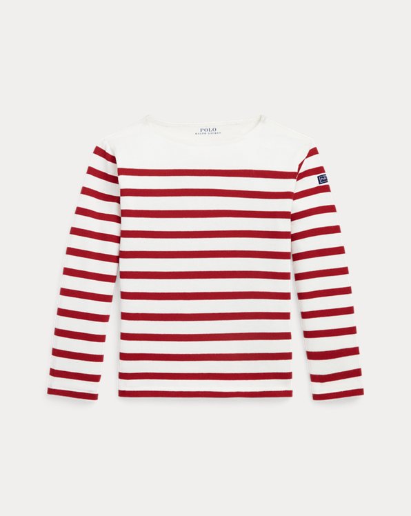 Striped Cotton Jersey Top