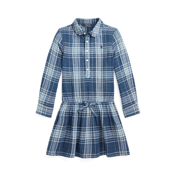 Plaid Double-Faced Cotton Shirtdress