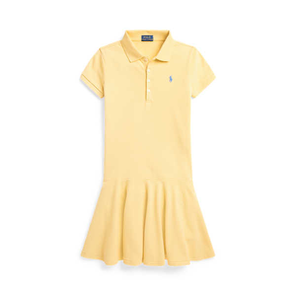 Girls 7-16 Stretch Cotton Mesh Polo Dress 1