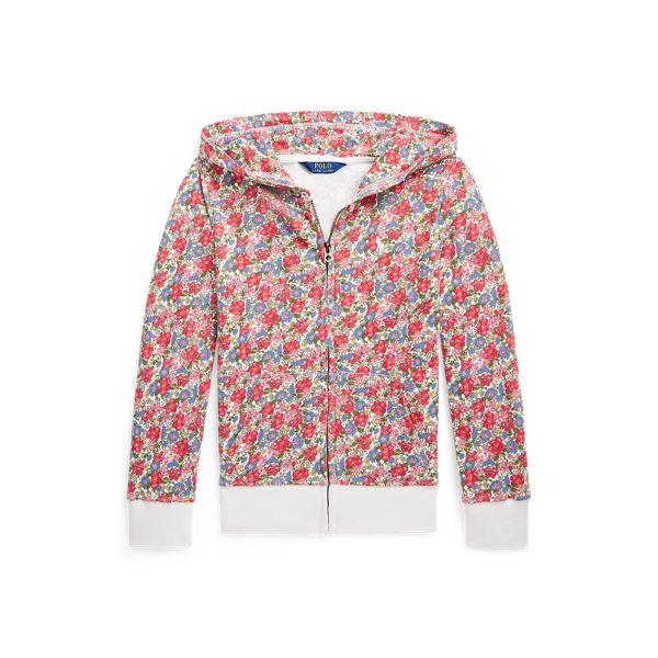 Floral Spa Terry Full-Zip Hoodie
