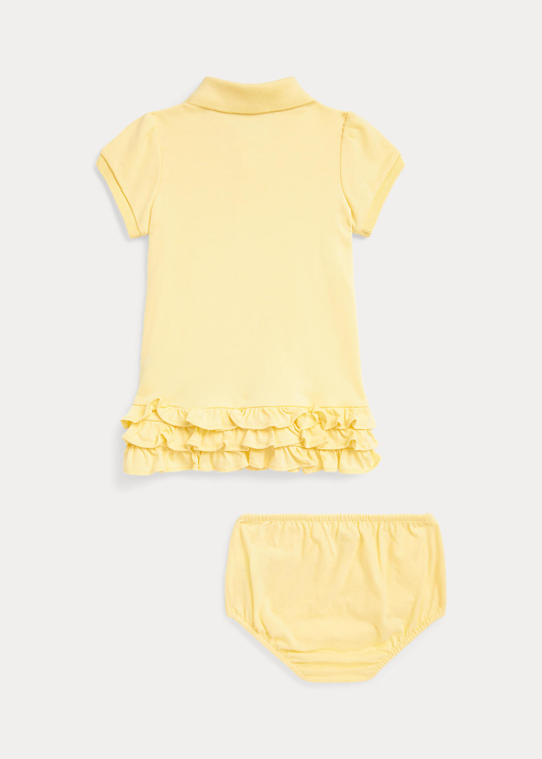 Baby Girl Ruffled Cotton Polo Dress & Bloomer 2