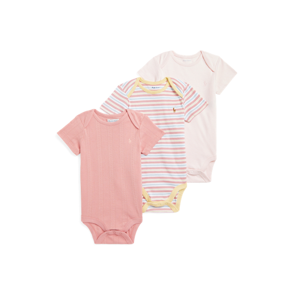 Cotton Interlock Bodysuit Three Pack
