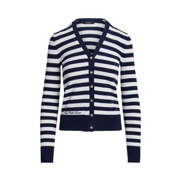 Ralph lauren striped best sale cardigan