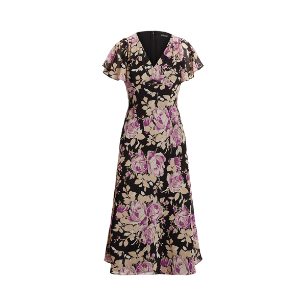 Floral Crinkle Georgette Dress