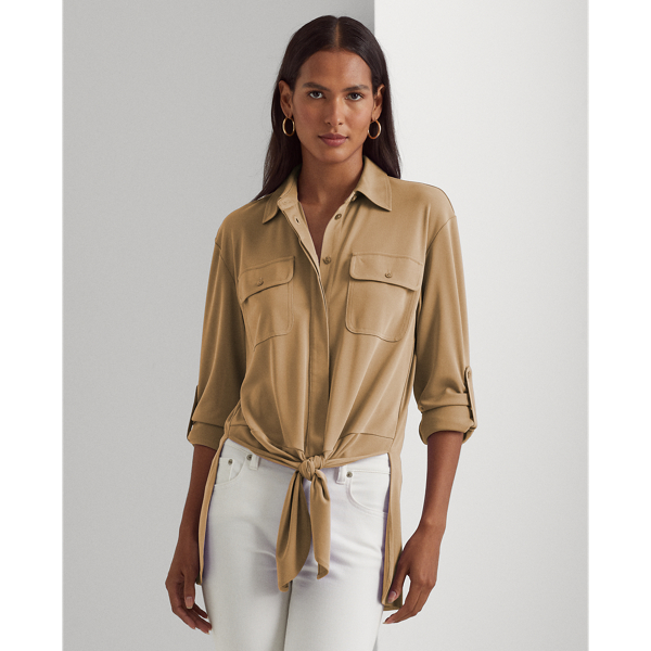 PIECES Pcjuliet LS Tie Front Shirt Ladies Pcjuliet LS Tie Front Shirt