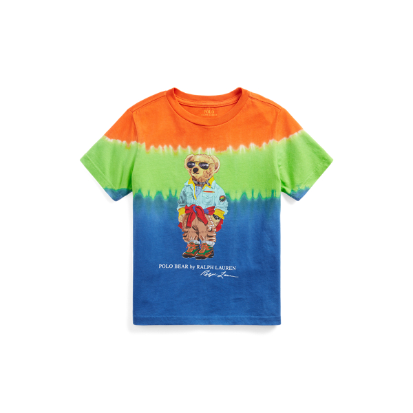 Polo Bear Tie-Dye Cotton Jersey Tee