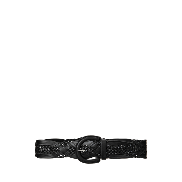 Braided Leather Wide Belt